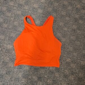 Athleta Conscious Vibrant Orange Crop Top Padded